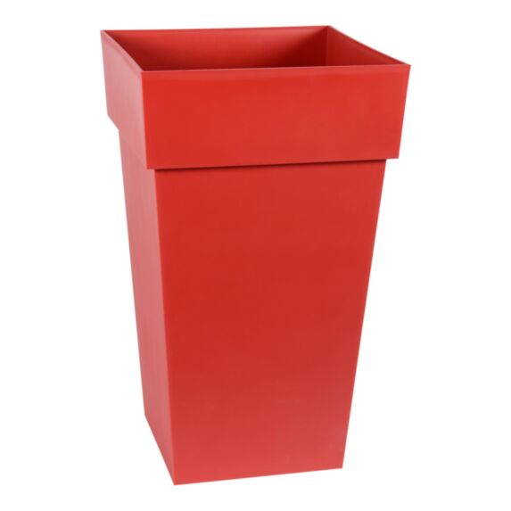 Pot TOSCANE haut carré rouge rubis
