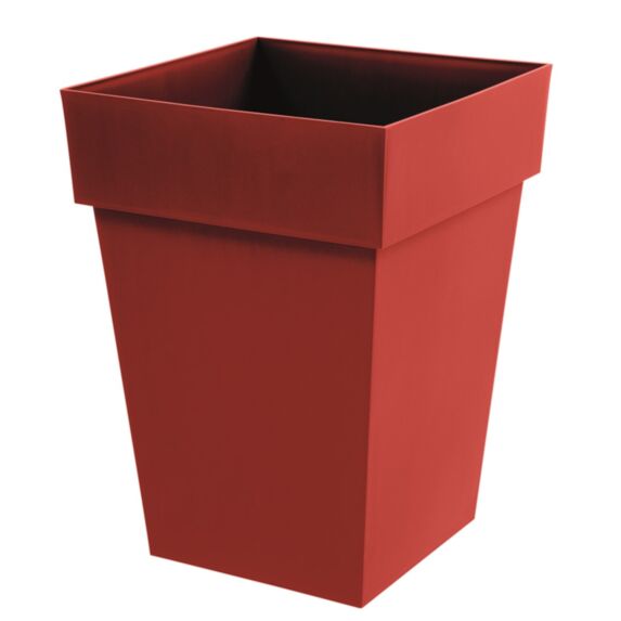 Pot carré mi-haut Toscane 51L 39 x 39 x 53 cm rouge Rubis - EDA