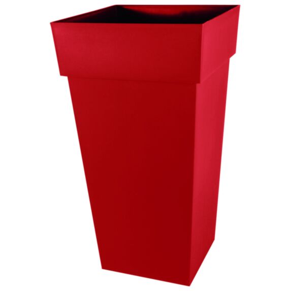 Pot carré Toscane XXL 43,3x43,3x80cm rouge - EDA