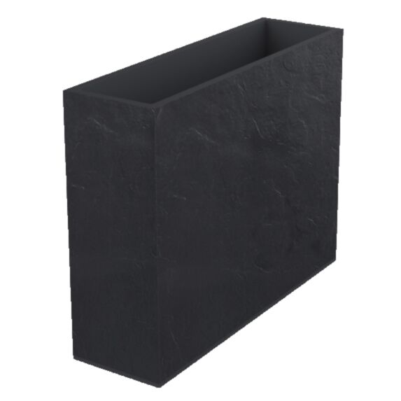 Bac à fleurs muret 100 cm gris anthracite Volcania - EDA
