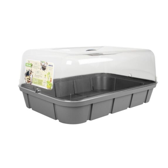 Mini-serre de culture 56x38x25cm Gris Anthracite - EDA