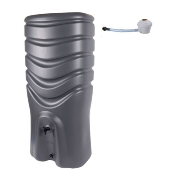 Récupérateur eau de pluie + collecteur 350L Anthracite - EDA