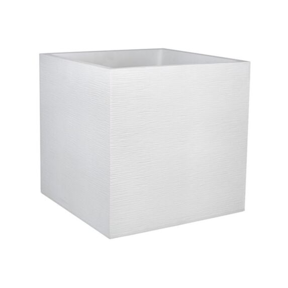 Pot carré graphit 50cm blanc