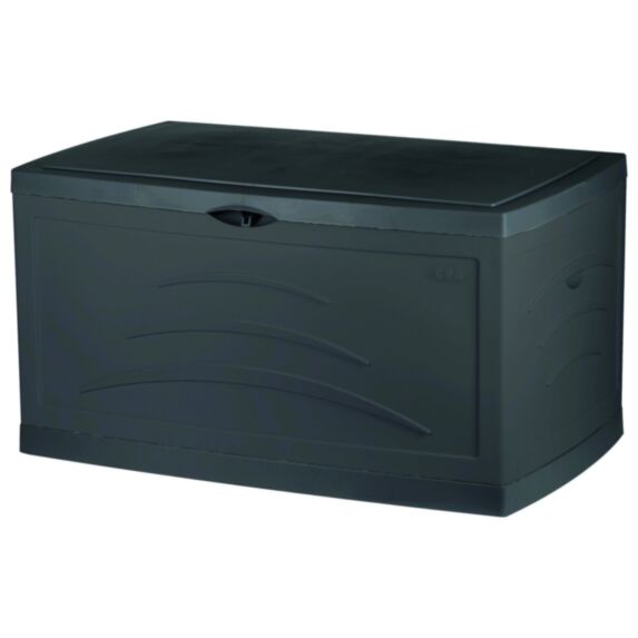 Malle de rangement Serena 310L 121x55x66cm Gris Anthracite - EDA