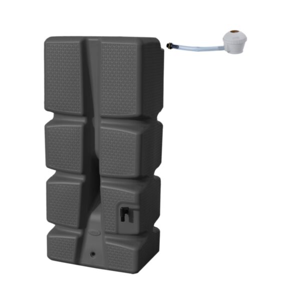 Récupérateur eau de pluie + collecteur 310L anthracite - EDA