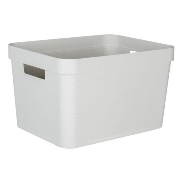 Bac de rangement stone EDA blanc cérusé 30l