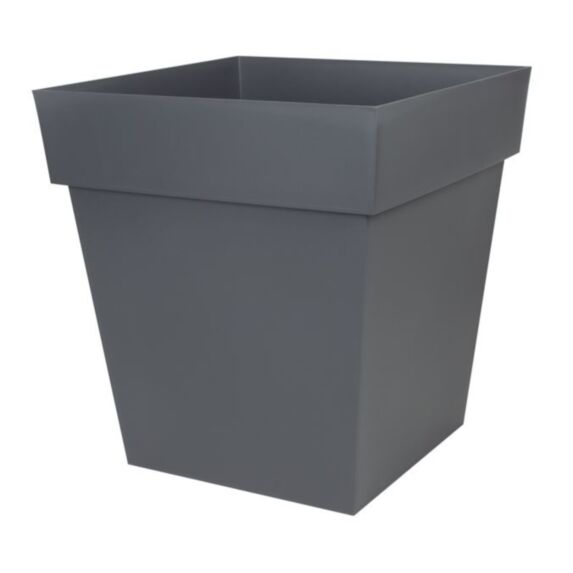 Pot Carré Toscane 87L 49,5x49,5x52,5cm Gris Anthracite - EDA