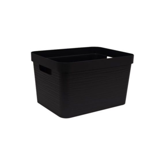Boite rangement stone 30 l noir 