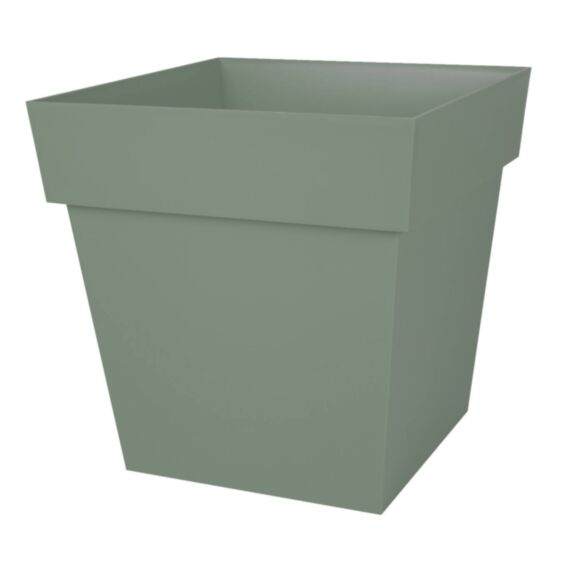 Pot carré Toscane Ø39 cm vert laurier - EDA