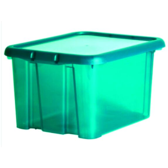 Boite rangement funny’box 30 l bleu canard