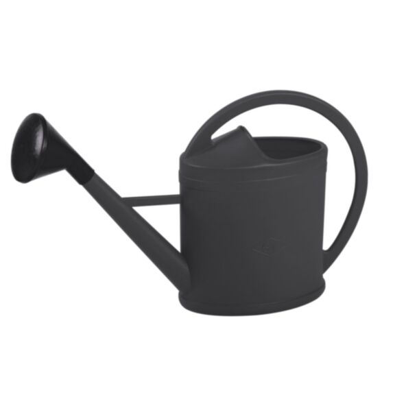 Arrosoir ovale plastique 48x15x34,5cm bleu avec pomme noire 6 L - EDA