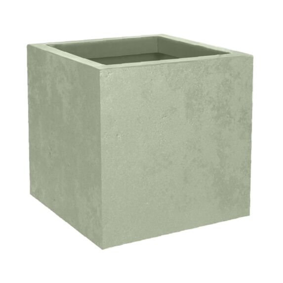 Pot de fleurs carré Basalt'Up 30x30cm 21L Vert Amande - POETIC