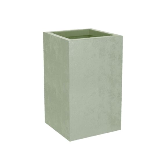 Pot de fleurs carré haut Basalt'Up 30x30cm vert amande - POETIC