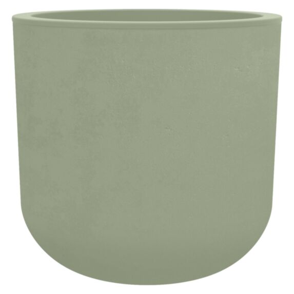 Pot de fleurs rond Basalt'Up Vert Amande 50cm - POETIC