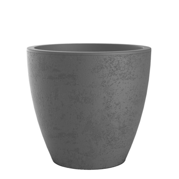 Pot de fleurs conique Basalt Up anthracite Ø38cm - POETIC