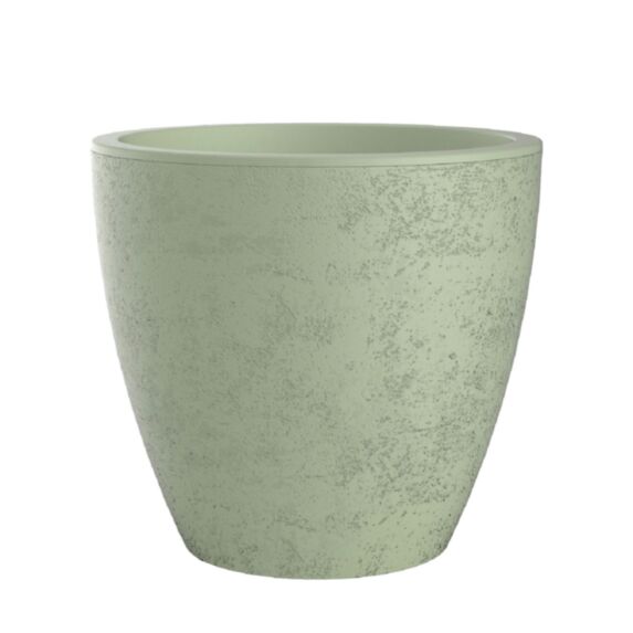 Pot de fleurs conique Basalt Up Vert amande Ø38cm - POETIC