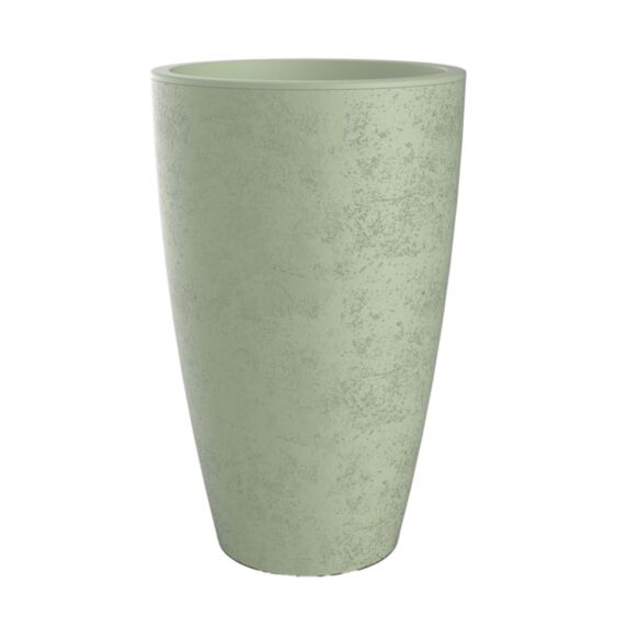 Pot de fleurs conique haut Basalt Vert amande Ø38cm - POETIC