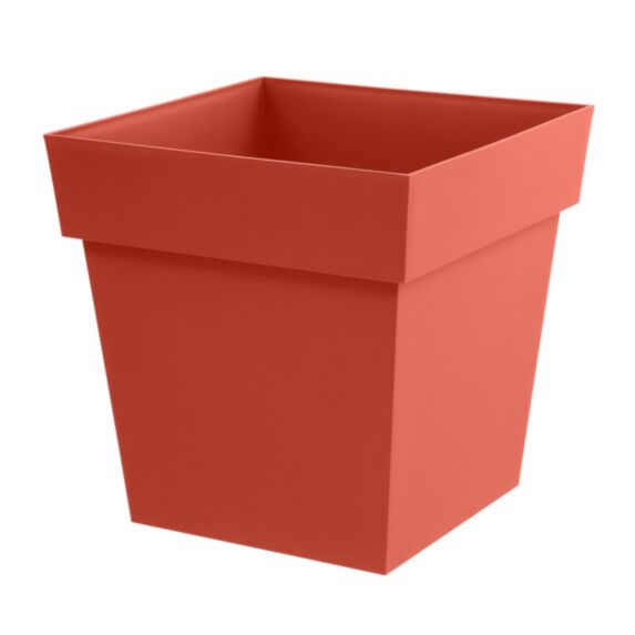 Pot de fleurs Toscane carré Orange 32cm - EDA