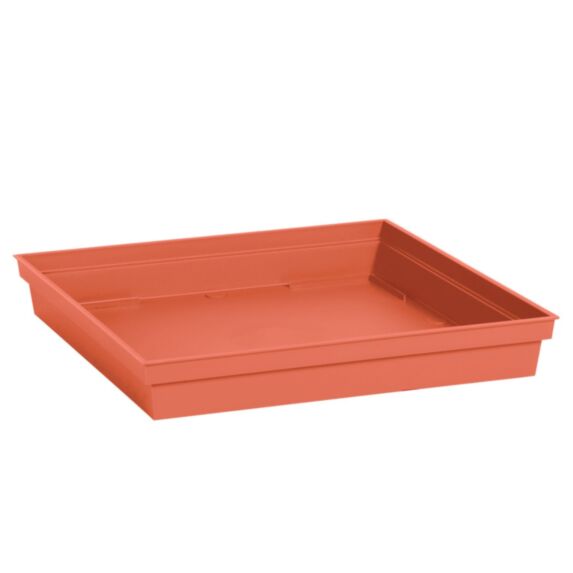 Soucoupe carrée Toscane Terre Cuite Orange 32,6cm - EDA