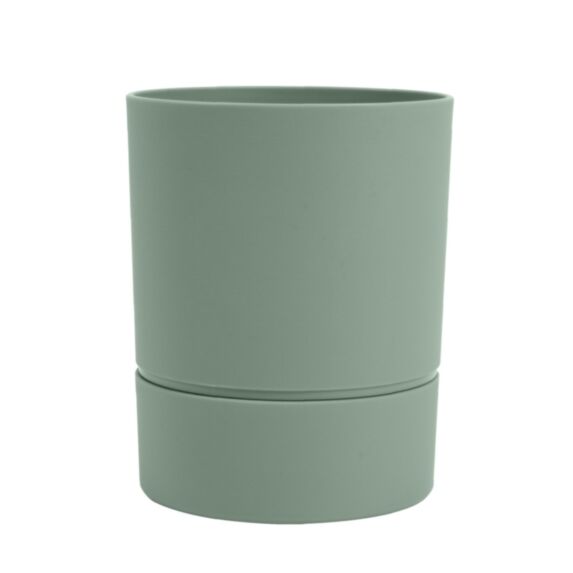 Pot de fleurs Aquaduo Vert amande Ø12,5cm - POETIC