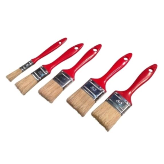 Lot de 5 pinceaux plats 