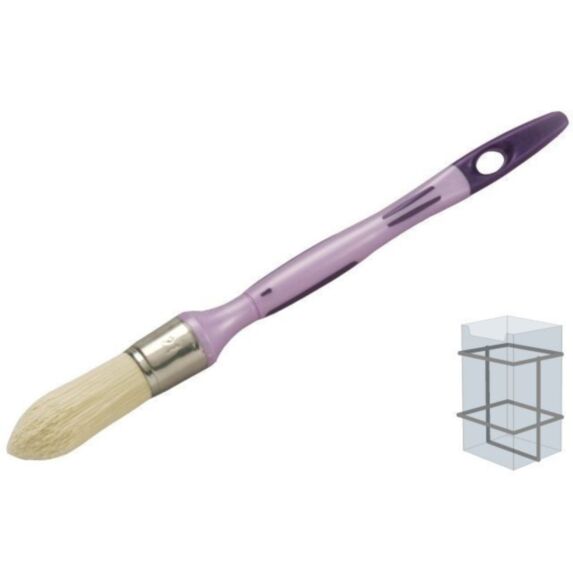 Pinceau à rechampir bi-matière peinture velours