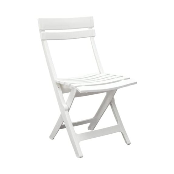 Chaise de jardin pliante Miami Tonus blanche - GROSFILLEX