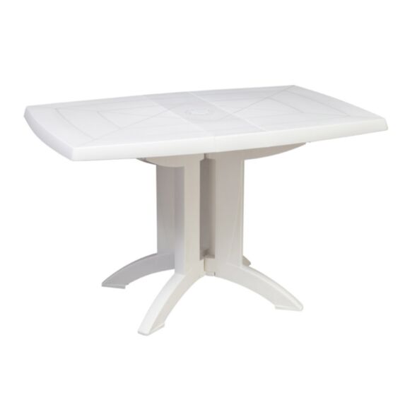 table pliante vega 118 en blanc gx - GROSFILLEX