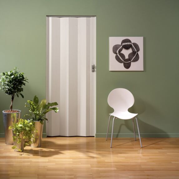 Lame additionnelle porte placard pliante SPACY L14,5xH205cm blanc cérusé
