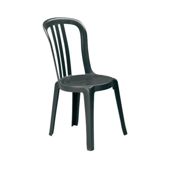 Chaise de jardin monobloc Miami bistrot - anthracite - GROSFILLEX