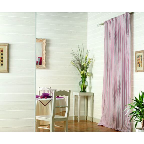 Revêtement mural pvc country bois fin blanc - GROSFILLEX