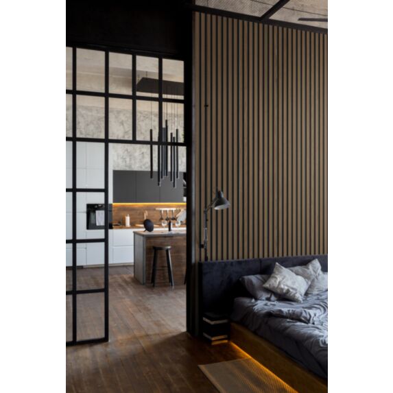 Revêtement mural 3D Linio walnut - GROSFILLEX