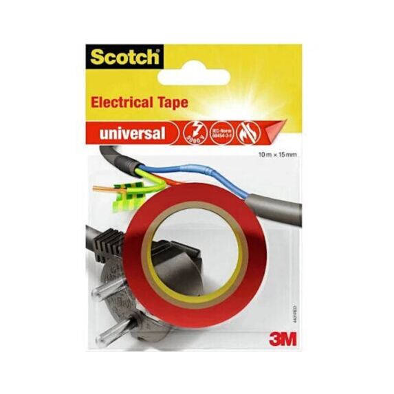 Ruban adhésif électrique rouge 10mx15mm - SCOTCH™