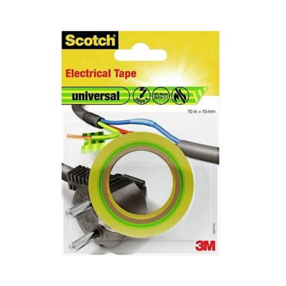 Ruban adhésif électrique vert/jaune 10mx15mm - SCOTCH™