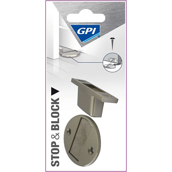 Butée socle clip aimant alliage brossé