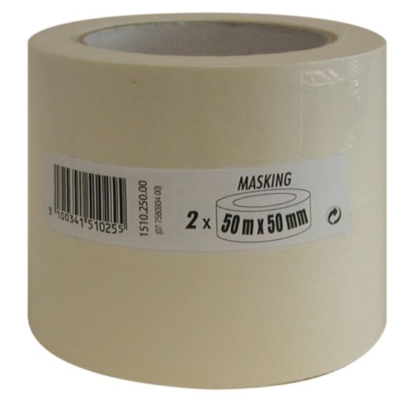 Lot de 2 adhésifs de masquage lisse 25 m x 48 mm beige - SCOTCH