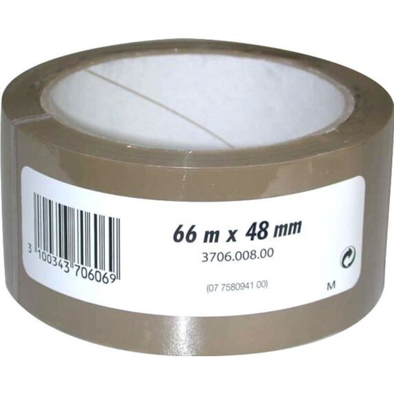 Adhésif emballage 66m x 48 mm havane