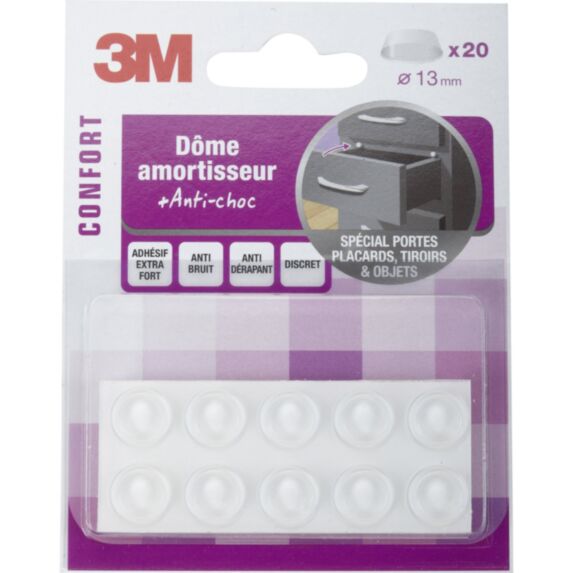 20 amortisseurs en plastique ø13mm - 3M