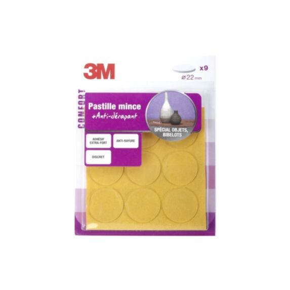 Pastille adhésive mince Ø22mm - 3M