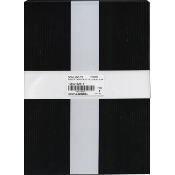 Plaque striée 3mm noir 210x290mm
