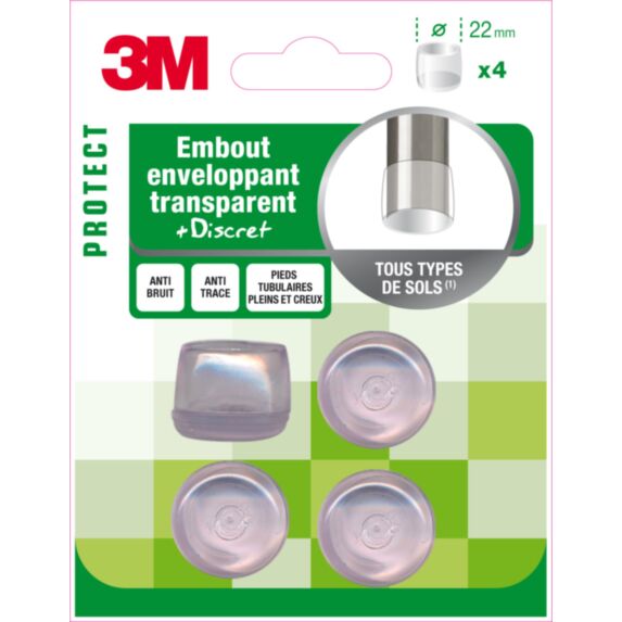 Embout enveloppant transparent Ø22mm - 3M