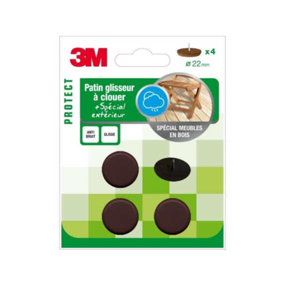 Patin à clouer Ø22mm - 3M