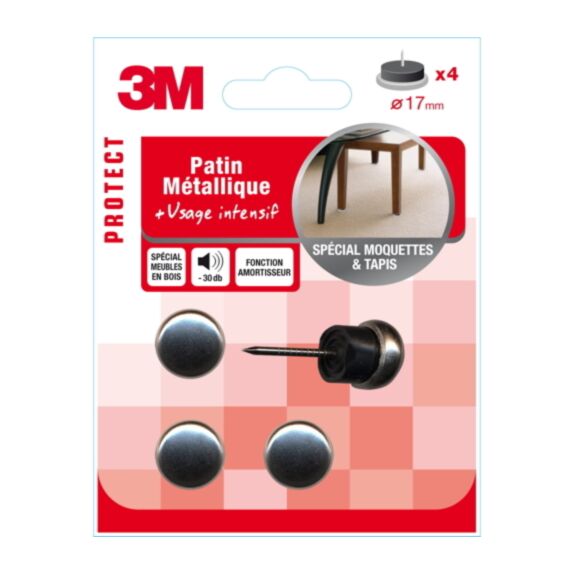 Patin métallique Ø17mm - 3M