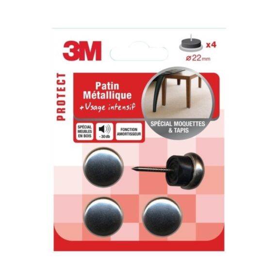 Patin métallique Ø22mm - 3M