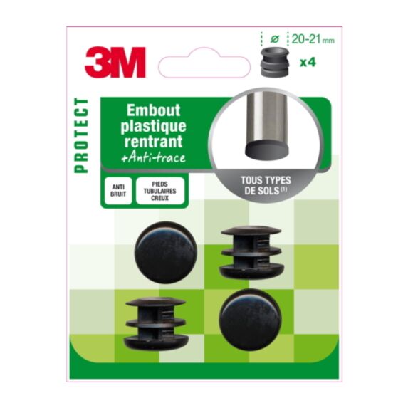Embout plastique rond Ø20-21mm - 3M