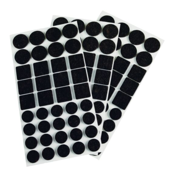 Patins feutre marron adhésif - 120 pièces