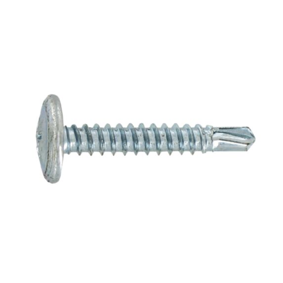 Vis tôle autoperceuse tête cylindrique à embase acier zingué 4,2x19 - sachet x14