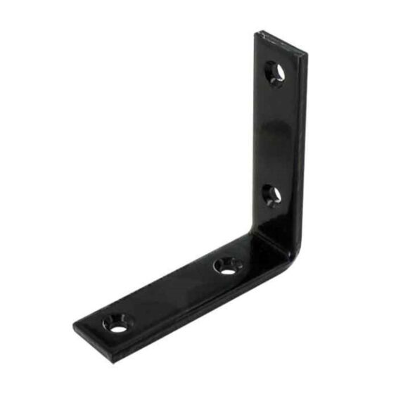 1 équerre de renfort 50x50x4mm acier plastifié noir - VYNEX