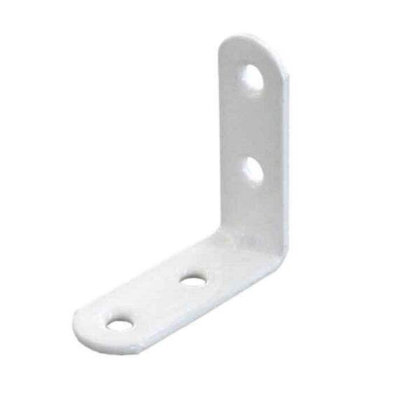 4 Equerres de chaise 60x60x2mm acier plastifié blanc - VYNEX