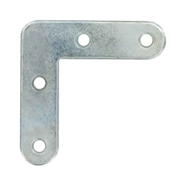 4 équerres plates 30x30x2mm acier zingué - VYNEX